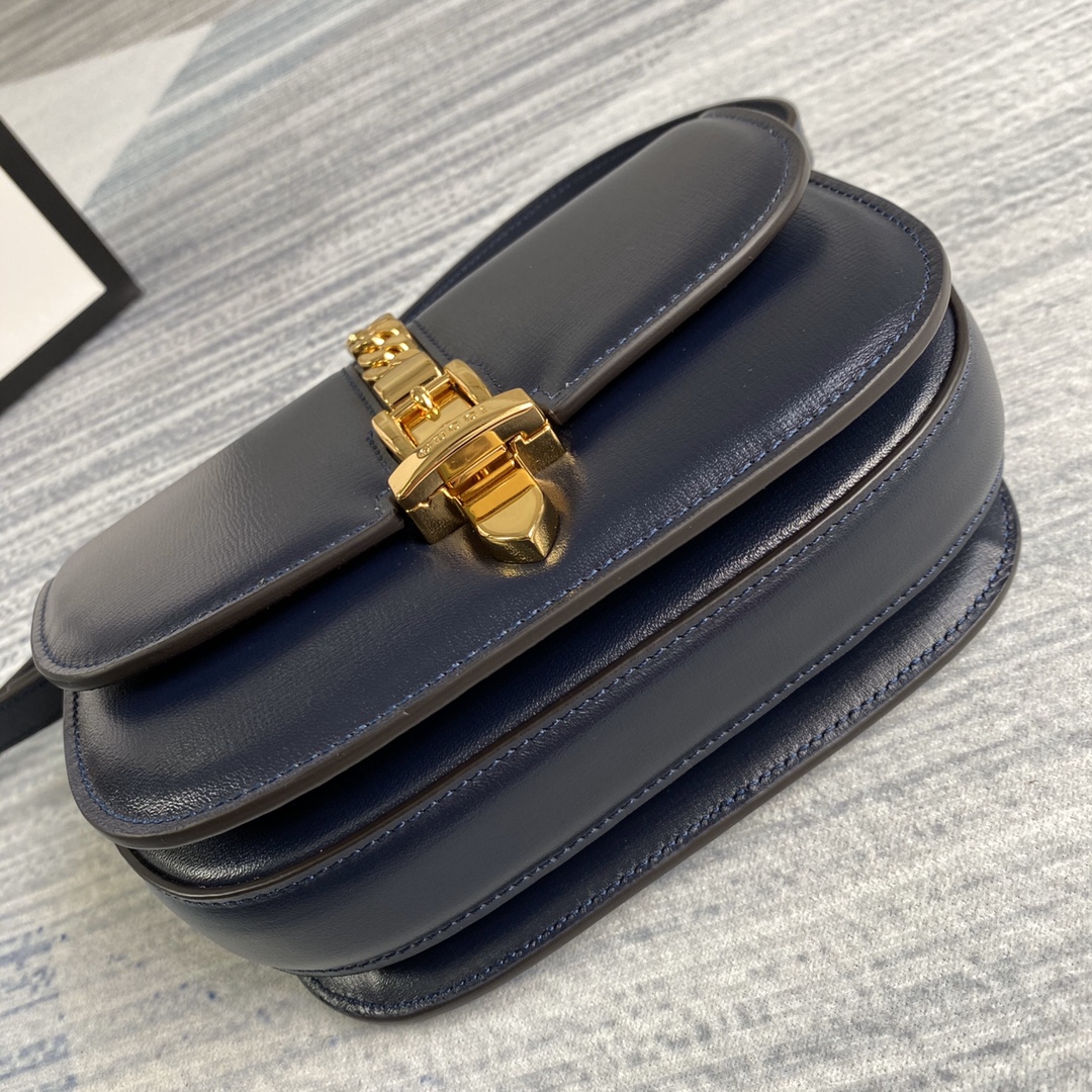 Gucci Sylvie 1969 Mini Shoulder Bag 615965 Dark blue